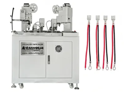 Máquina Automática de Crimpagem de Dois Fios Trilateral WPM-038F - Máquina Automática de Crimpar Terminais