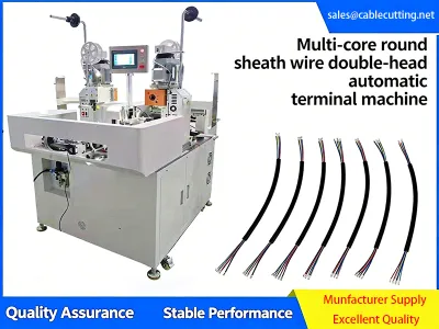 Máquina de Crimpagem Automática de Cabeça Dupla para Cabos Revestidos Multicore JW-17T