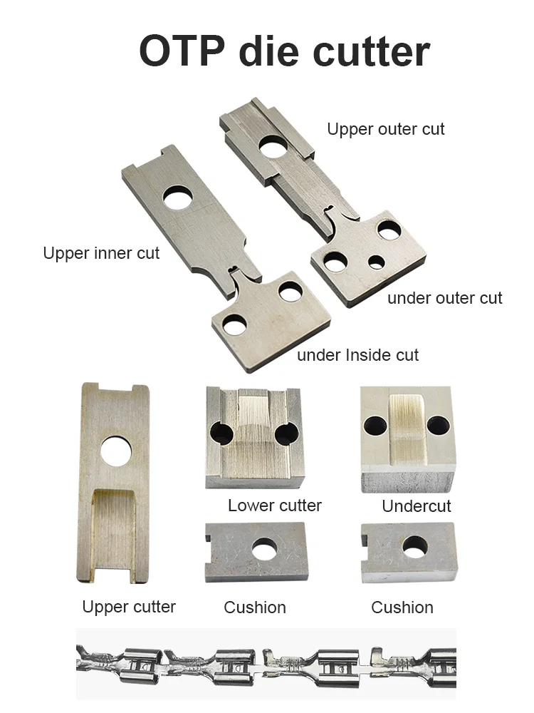 Loose Terminal Blades, Crimping Blade Die, Cold Pressed Blade Die Lâminas terminais soltas, matriz de lâmina de crimpagem, matriz de lâmina prensada a frio