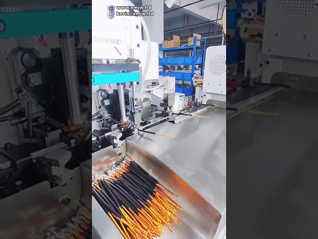 Fully Automatic Wire Terminal Crimping and Tube Housing Machine for Both Ends