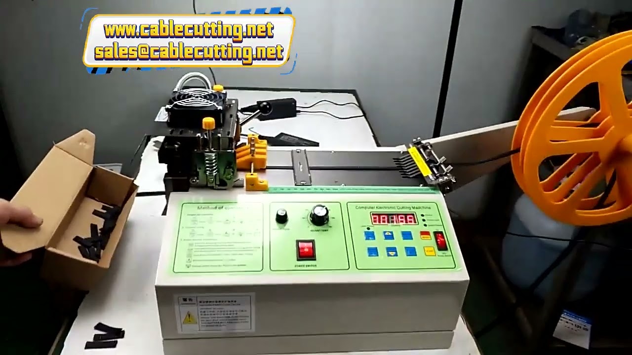 Máquina de Corte para Tubos Termocontráteis, Mangueiras PVC, Borracha, Plástico e Mangas Trançadas