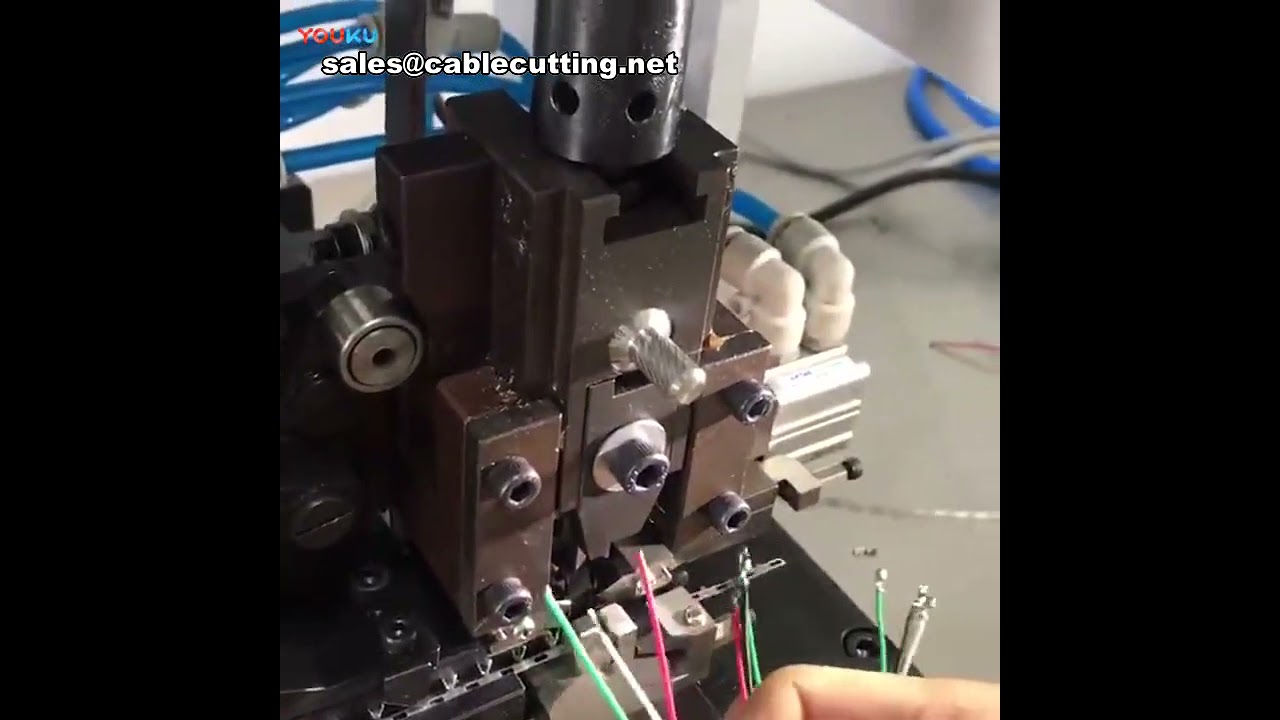 Máquina de Descascar Cabos USB e Crimpagem de Terminais | Automação Industrial