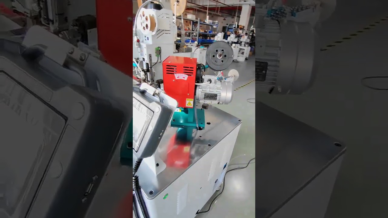Crimpagem de Terminal Isolado e Fita de Cobre em Uma Extremidade – Máquina Automática #máquina #decapagemdecabos