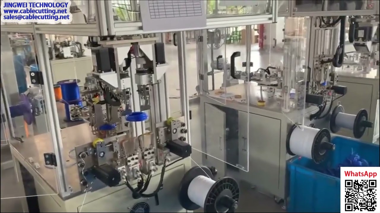 Máquina Automática para Bobinar e Amarrar Linha de Cortador - Demonstração em Produção Real