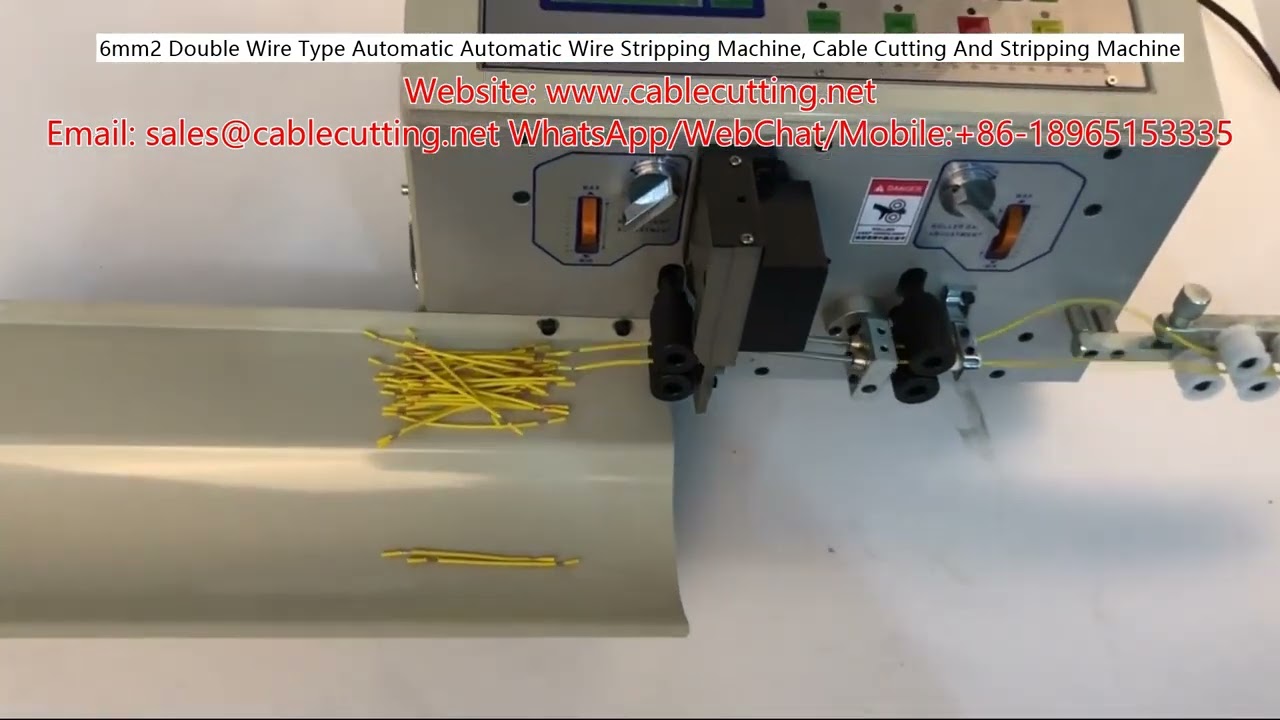 Máquina de Decapagem Automática de Fio Duplo 6mm² - Corte e Decapagem de Cabos de Precisão