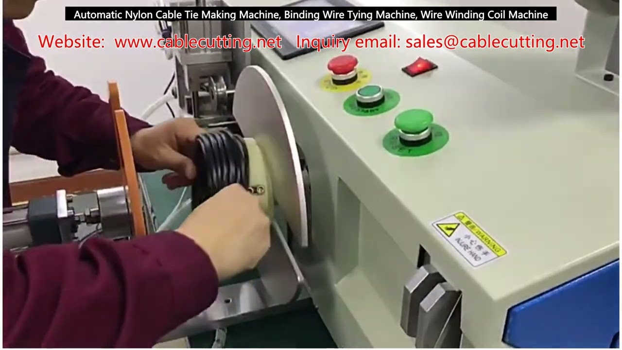 Máquina Automática para Braçadeiras de Nylon | Amarração e Enrolamento de Fios