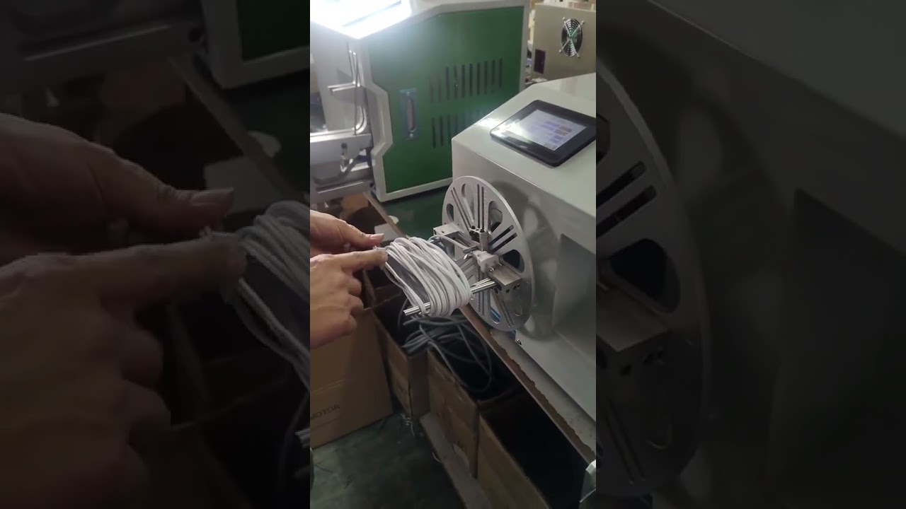 Máquina de Bobinar e Amarrar Fios: Rápida e Estável para Cabos de Energia e Rede – Bobinas Redondas e em Formato 8
