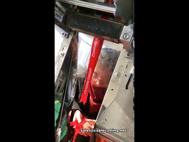 Máquina de Corte Ultrassônico para Fitas Coloridas em Formato de Rabo de Peixe | Cortador de Fitas
