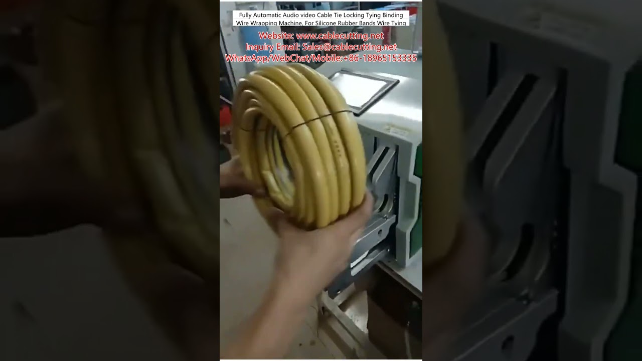 Máquina Automática de Amarração e Enrolamento de Cabos de Áudio e Vídeo | Para Fios de Silicone
