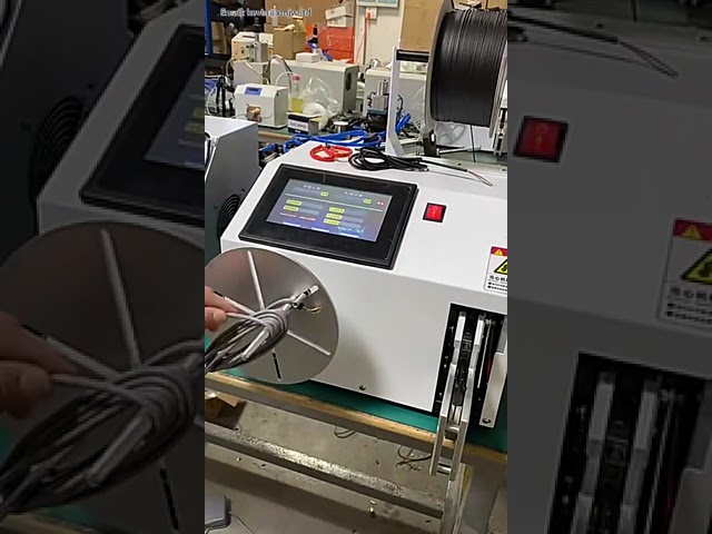 Máquina Automática de Enrolar Bobinas de Fio 3-28mm com Tela Touch Digital – Tudo em Um para Amarração de Cabos