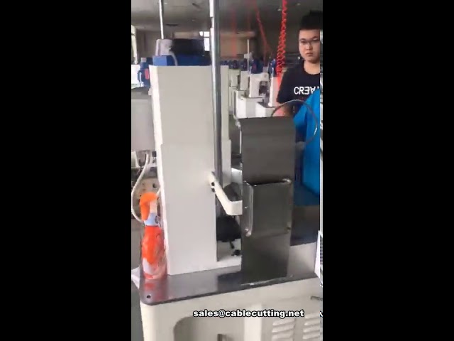 Máquina Automática para Corte, Decapagem, Crimpagem e Inserção de Plugue Impermeável