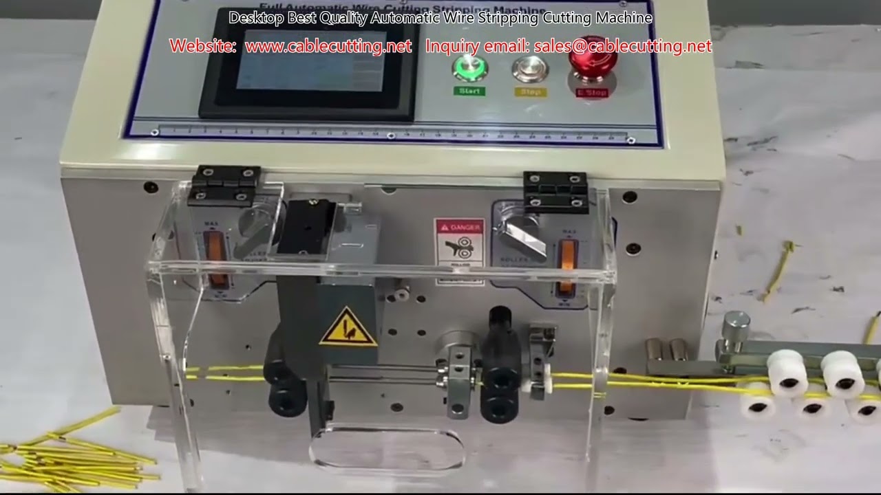 Máquina Automática de Corte e Decapagem de Fios de Mesa - Alta Qualidade