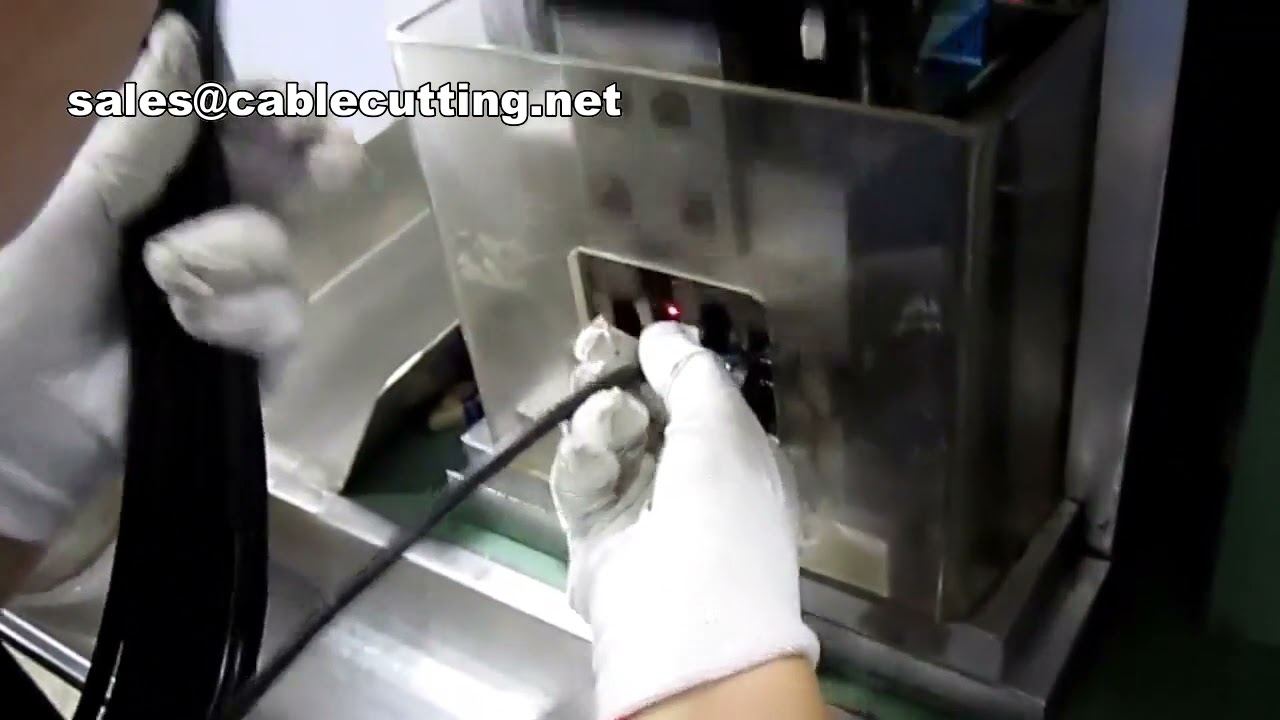 Máquina de crimpagem de cabos de alimentação de 3 pinos