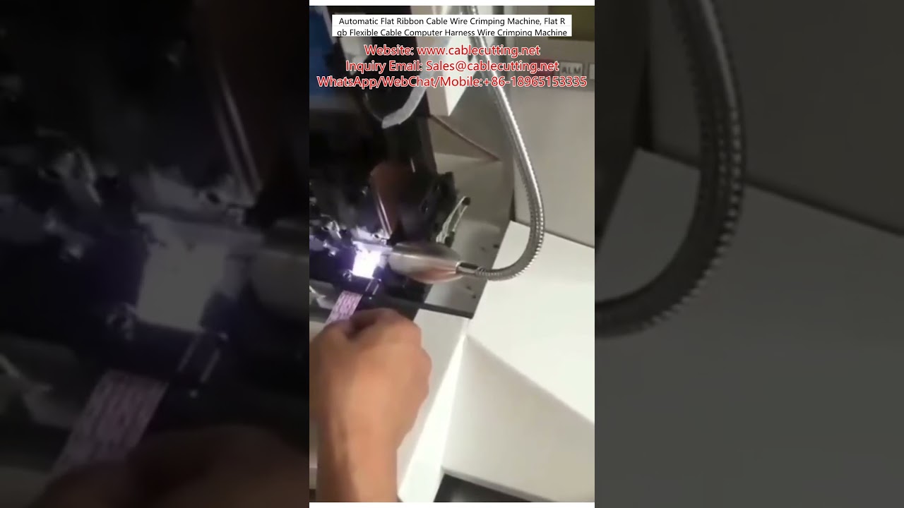 Máquina Automática de Crimpagem de Cabo Plano para Chicotes Flexíveis RGB de Computador | Alta Velocidade e Precisão