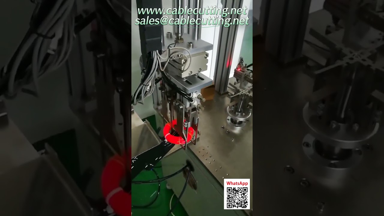 Máquina Automática de Enrolar e Amarrar para Linha de Trimmer de Cartões Suspensos – Automação Industrial