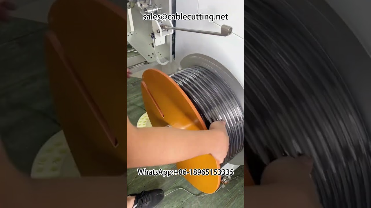 Bobinadeira contadora de metros para mangueira PE | Máquina de corte e separação por metragem #bobinadeira #mangueira #automação