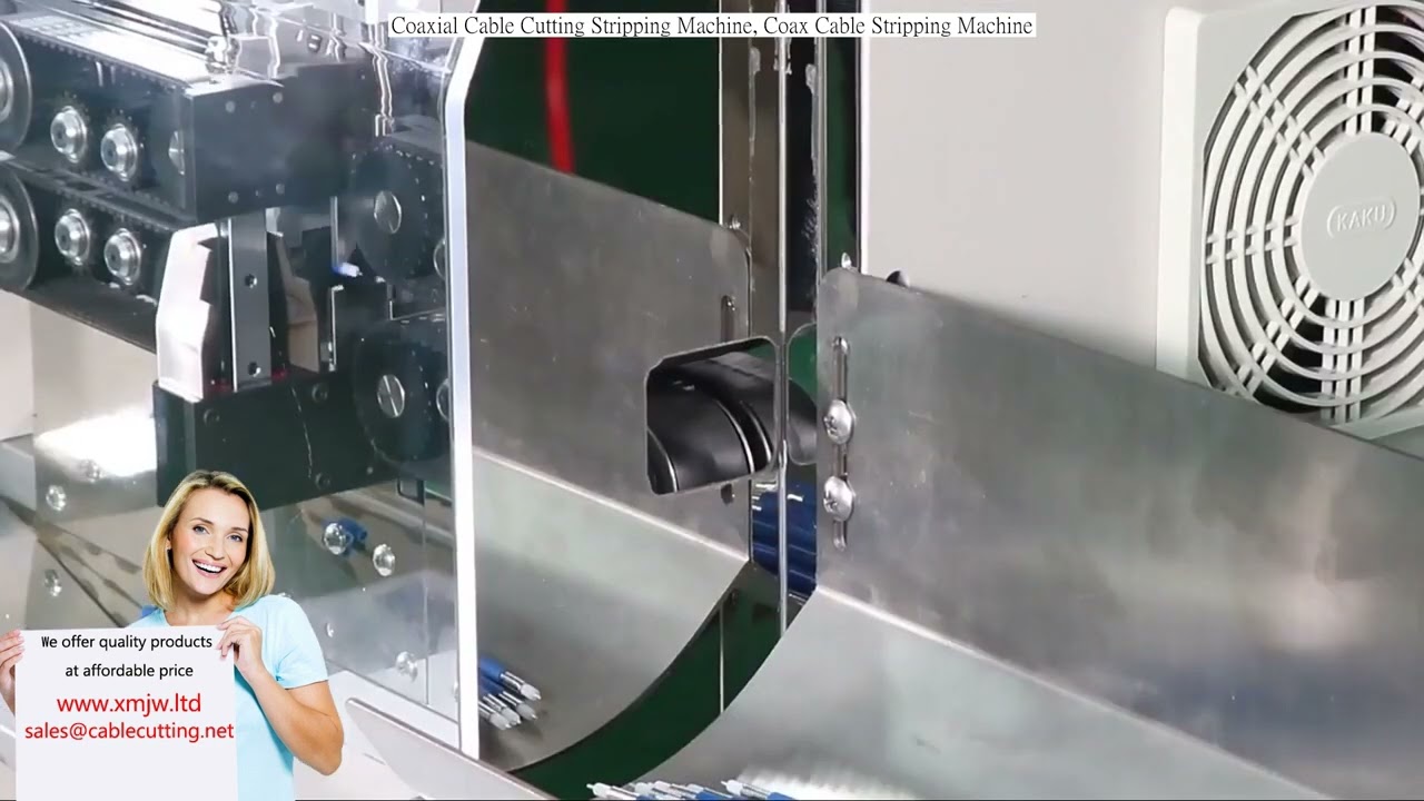 Máquina de Corte e Decapagem de Cabo Coaxial - Descascadora Automática de Alta Precisão