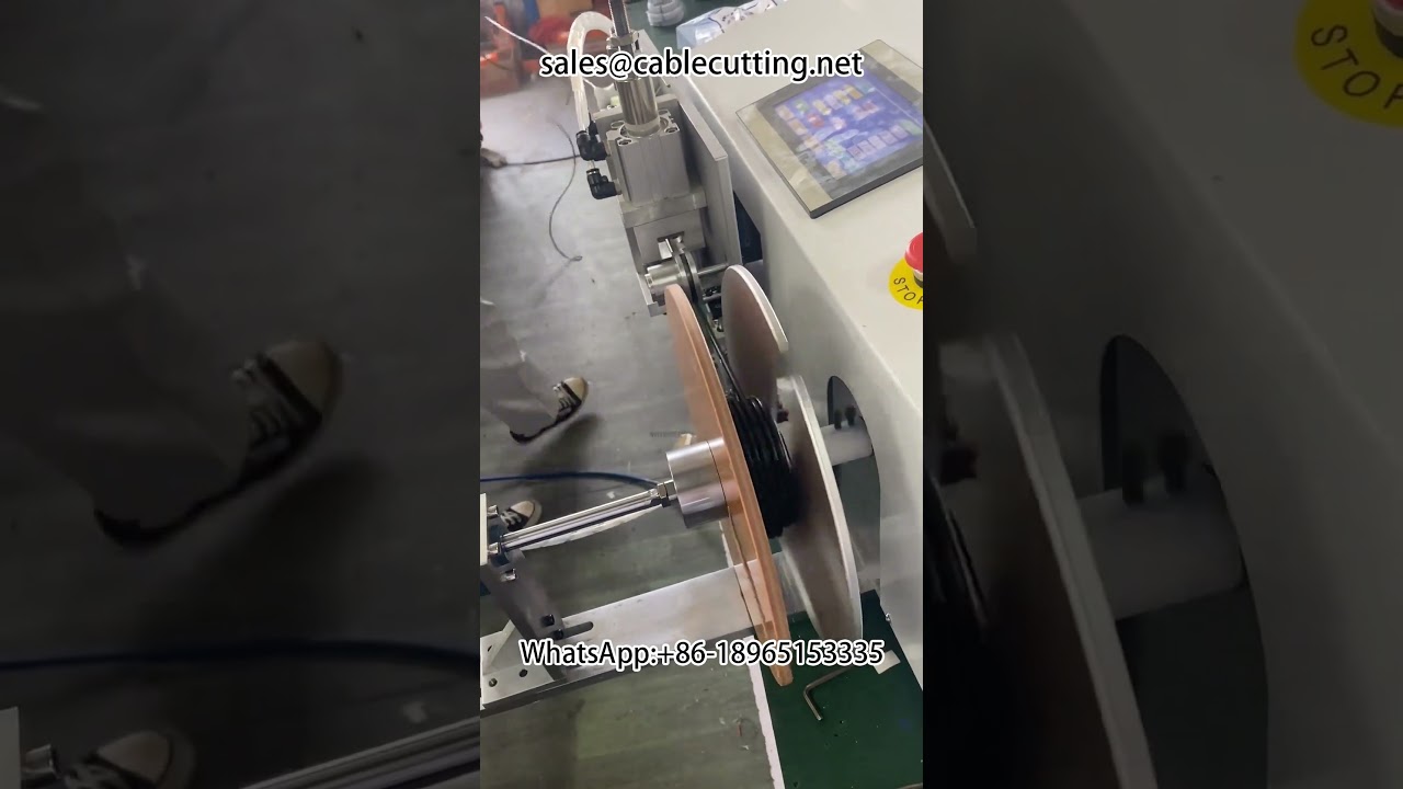 Máquina automática de contagem, posicionamento, corte, enrolamento e amarração de metros | #máquina de enrolar cabos