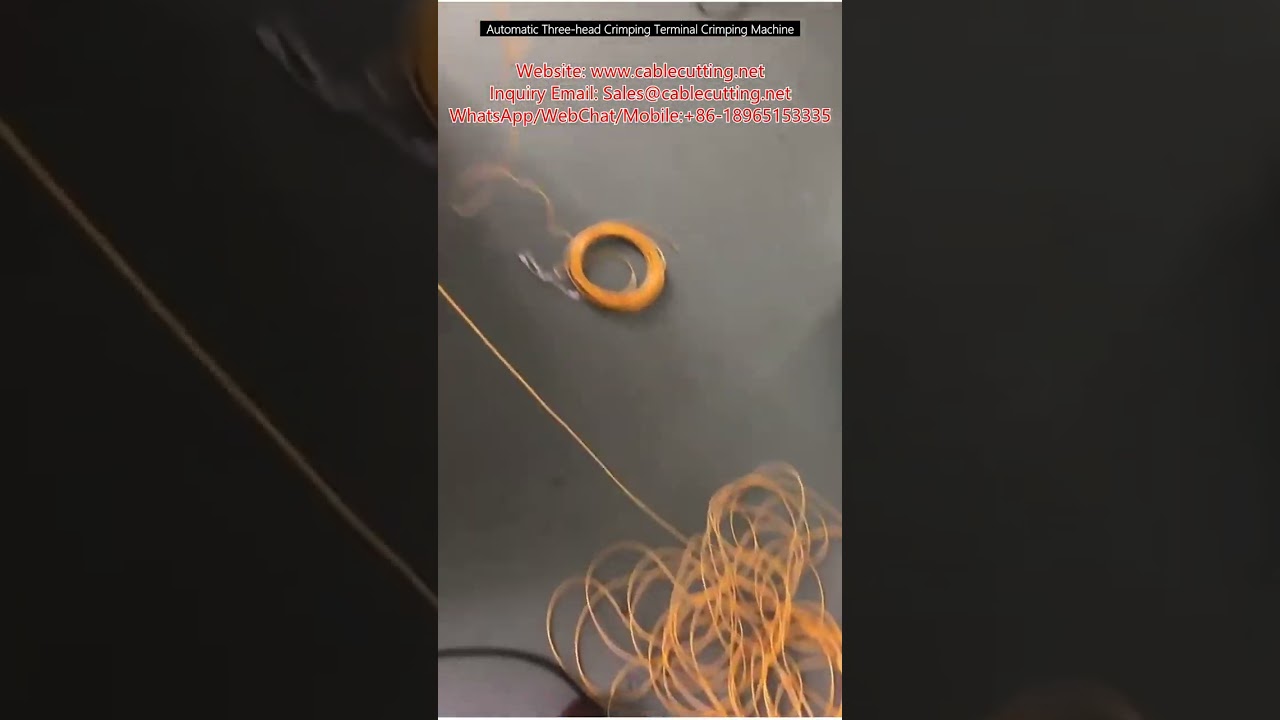 Máquina de Crimpagem Automática com 3 Cabeçotes para Terminais