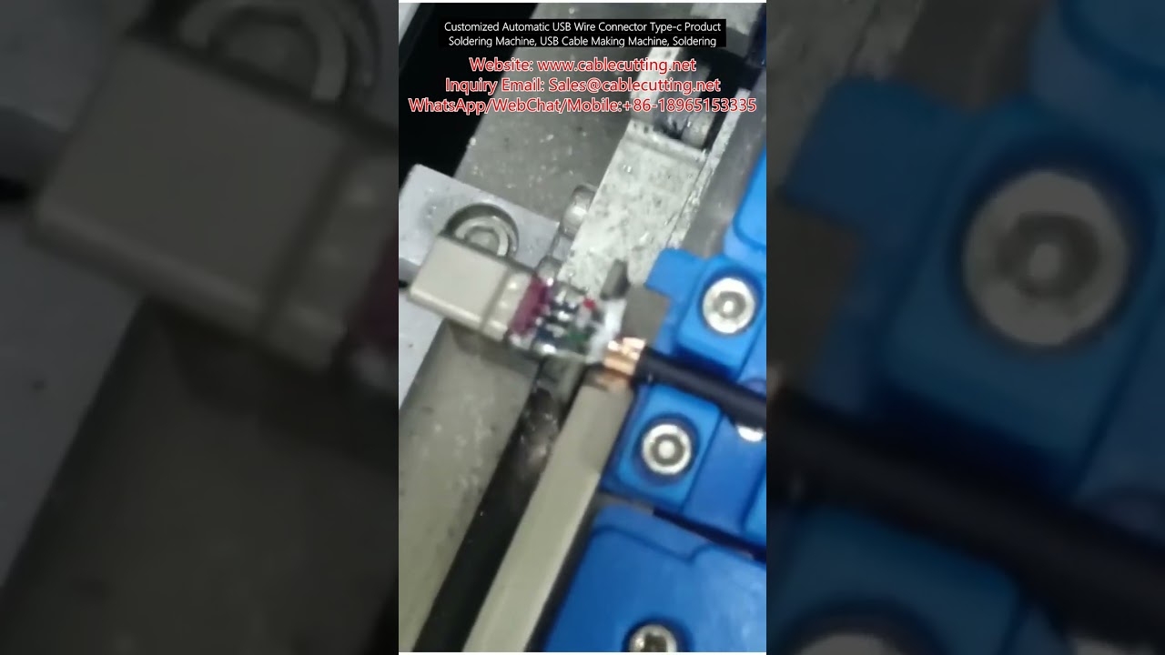 Máquina de Solda Automática Personalizada para Conector USB Tipo C | Fabricação de Cabos USB
